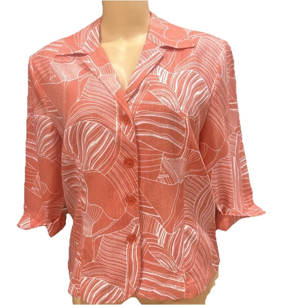 Drapers & Damons Womens Petites Jacket & Matching Top Size Small Coral